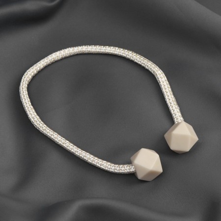 Picked up for curtains "pebbles", d = 3 × 51 cm, milk color-1