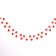 Decor "Girland from the leaves" length - 2.4 m, width - 17 cm, red color