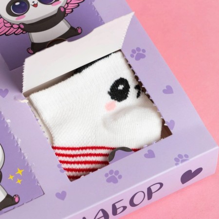 Gift set Advent KAFTAN "Panda": socks (rr 18-20) and accessories-1