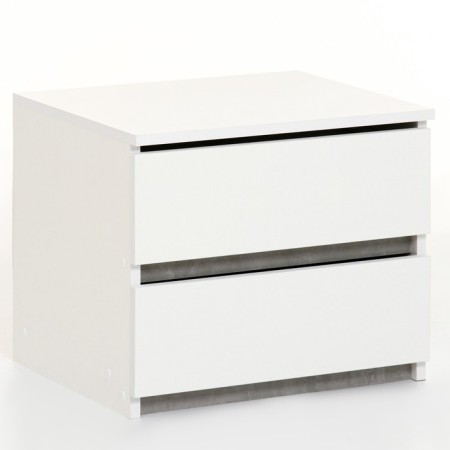 Bedside table, 502x426x430, white/concrete