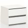 Bedside table, 502x426x430, white/concrete