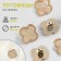 A set of buttons on the leg, 18 × 18 mm, 5 pcs, pearly/gold color