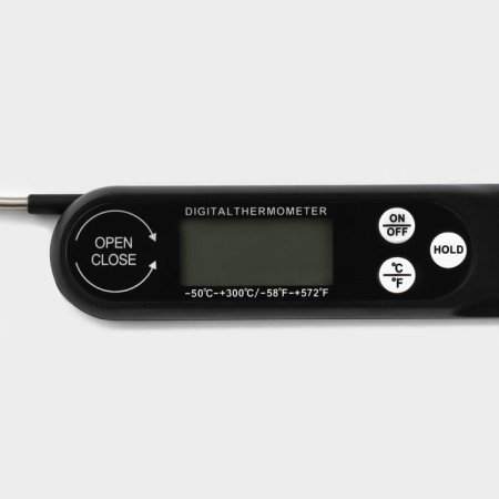 The thermometer for food is electronic, with a folding probe magistro, black color-7