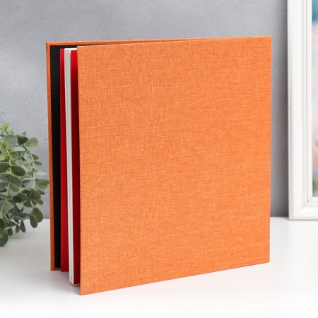 Photo album 20 sheets "Jeans Orange" Tekstil 28x27 cm-1