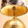 Tesla desktop lamp 1x60W, E27 golden 35x35x50 cm