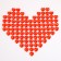 Plastic sores are decorative, set of 100 pcs., Size 1 pc. - 2 × 2 cm, red color