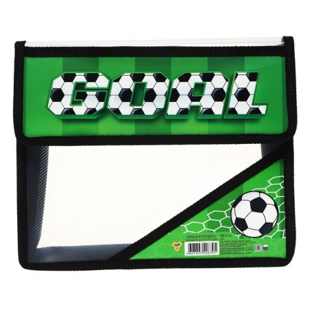 A5 notebook folder (230 x 190 x 50 mm), with Velcro valve, plastic/textiles, PM-A5-03 "Goal"