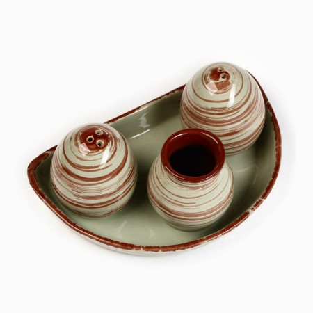 Set for spices "Premium Trio" Solonka+List of toothpicks, Mint-1
