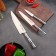 Simboo knife set, 3 pcs: blade 8.8 cm, 15 cm, 20 cm, steel hilt