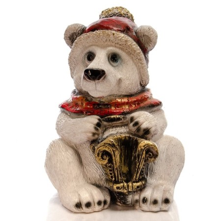 Garden figure "Bear with a flashlight" 30x30x43cm