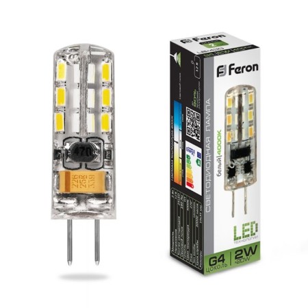 LED LED Feron, G4, 2 W, 12 V, white light