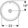 Geberit Variform 500.744.01.2, D = 33 cm, without opening for the mixer, white