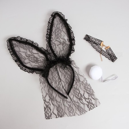 Carnival set "I am your bunny", rim-ear, chocker, tail-3