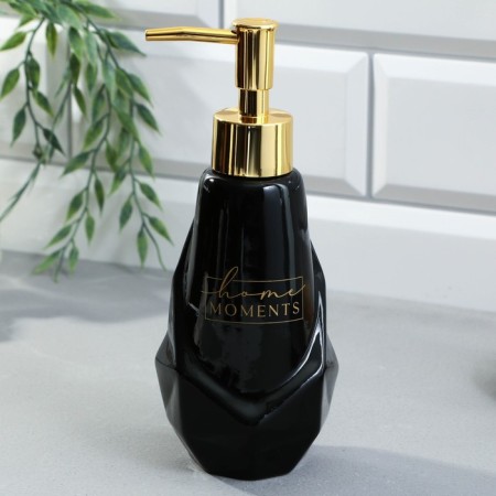 A set of bathroom accessories "Home Moments", 3 items, a dispenser, a glass, a soap dish-2