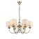 Soprano chandelier, 6x40W E14, bronze color, transparent