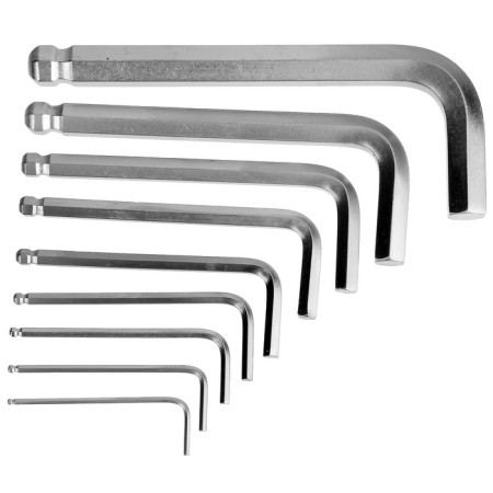 A set of keys of hexagonal tundra, with a ball, CRV, 1.5 - 10 mm, 9 pcs.-2