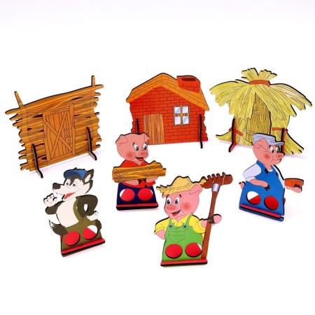 Finger Puppet Theater "3 Tales", screen: 22.5 × 33 cm-5