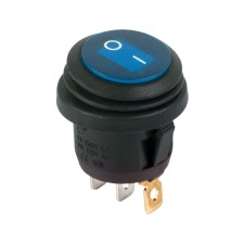 Cliva switch Round 250V 6A (3C) On-OFF blue with backlight moisture protection Rexant