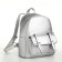 City backpack on a zipper, silver color