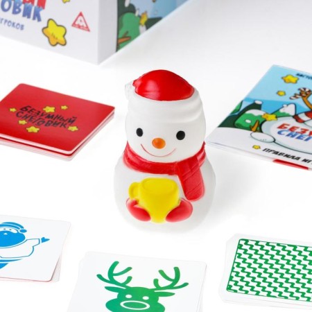Board game of reaction and attention "Mad Snowman", 50 cards-3