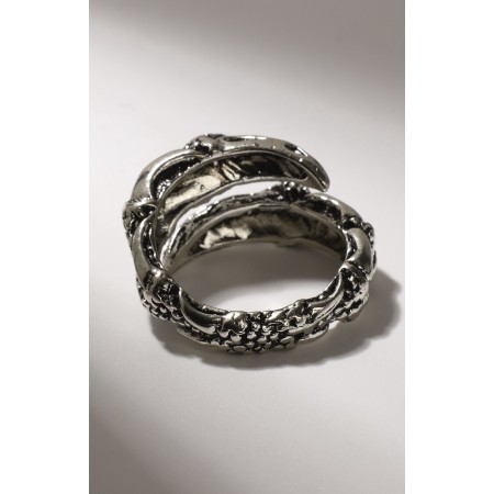 Ring "Right" Dragon in hibernation, color black silver, dimensionless-2