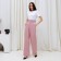 Women's straight pants MIST, size 50, pink color