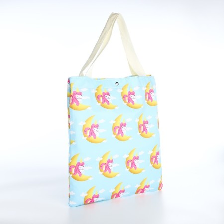 Set of a youth backpack from textiles, a shoper bag, blue color-8