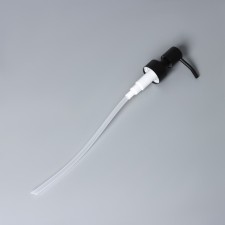 Pump for a dispenser, stainless steel, thread diameter 28 mm, stick length 20 cm, black color
