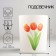 Batonika. Tulips candlestick 9.3x7.7 cm, 240 ml