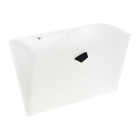 A4 cartridge folder, calligrata top deluxe, 12 departments, 700 μm, on a button, white with color separators-6