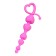 Anal chain Eromantica, silicone, pink, 18.5 cm, D 3.1 cm