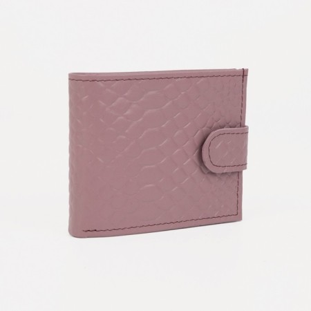 Women's wallet on the button, pink color