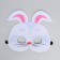 Carnival mask "bunny" white