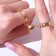 Rings "Demetrons" on the magnet, heart, color gold, dimensionless