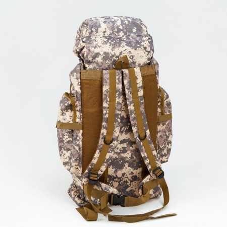 Tourist backpack "Adventure" male, 70 l, oxford, camouflage gray number-2