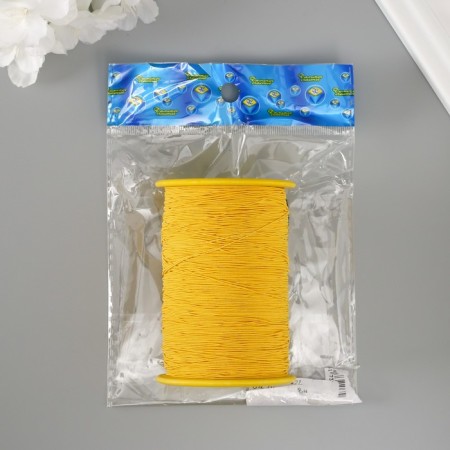 Spandex for beads, length 500 m, col. yellow-3