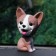 Dog on a car panel shocking his head, jusk, brown