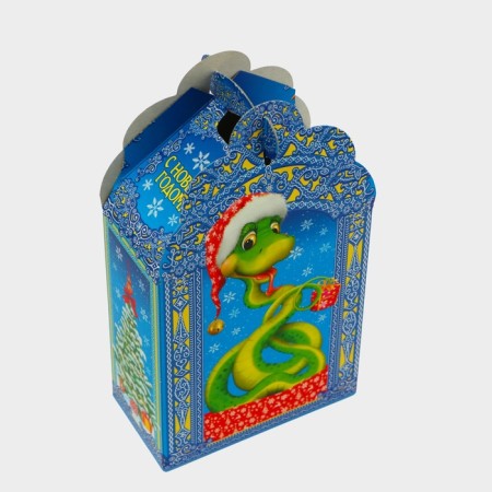 New Year. Gift box New Year's Figure Little "visit" 11.1 x 5.8 x 20.5 cm.-2