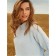 Women's sweater from the Italian yarn CONTE Elegant, Size S, Ice Blue Color