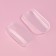 Tips for nail extension, 500 pcs, shape soft square, 10 sizes, color transparent color
