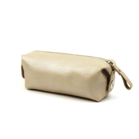 Cosmetic bag with zipper, Powder color