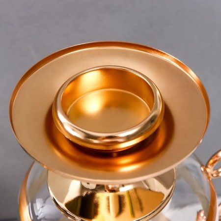 Summary metal, glass per 1 candle "Extraordinary Cup" Gold 55x14x23 cm-9
