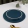 Ceramic pies "sea surface", d = 15.5 cm, blue color
