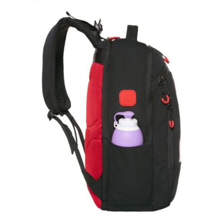 Youth backpack 45 x 31 x 12 cm, ergonomic back, Across M-4, black/red M-4-2-1