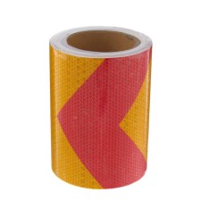 Reflective tape, self-adhesive, red-yellow, 15 cm x 10 m