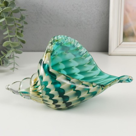 Suvenir glass "Sink with a pattern of waves" under the Muranian glass 21x9x12 cm