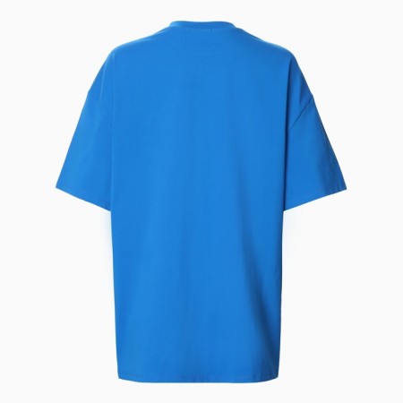 Female T-shirt, bright blue color, Oversize size (42-46)-9