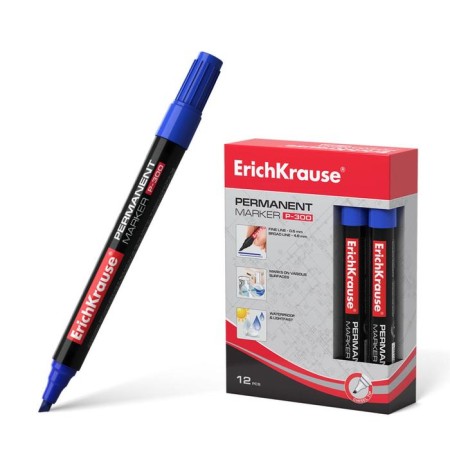 Permanent marker 0.5-4.6 mm, Erichkrause P-300, mowing tip, blue