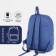 Youth backpack from textiles, 4 pockets, blue color