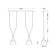 Suspension lamp Maytoni P063PL-02B, GU10, 2x40 W, 600X147X1497 mm, black